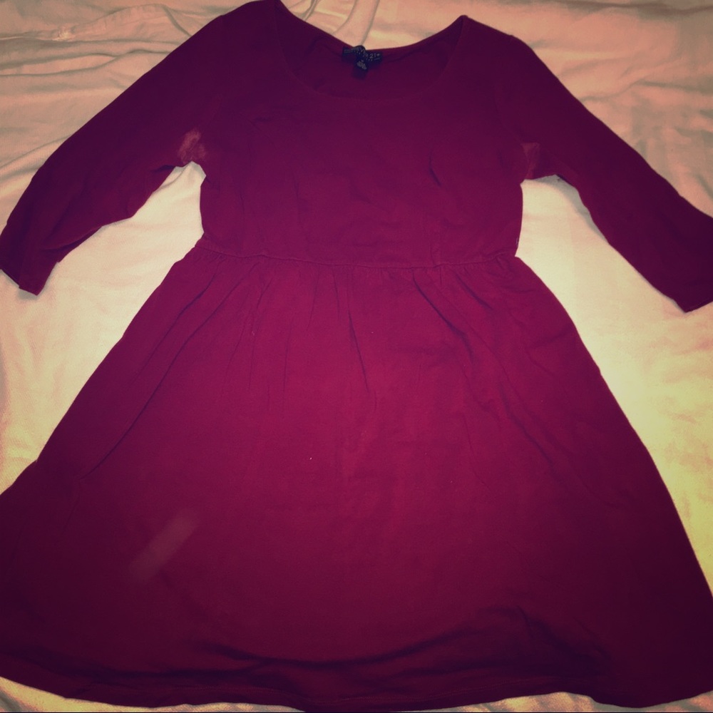 Maroon F21 Dress